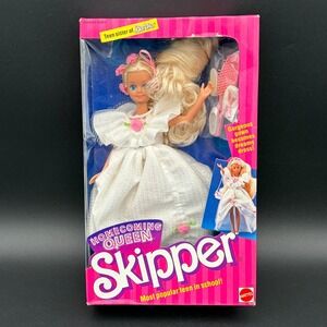 Barbie Homecoming Queen Skipper Doll 1988 Mattel 1950 NRFB Sister Gown Dress